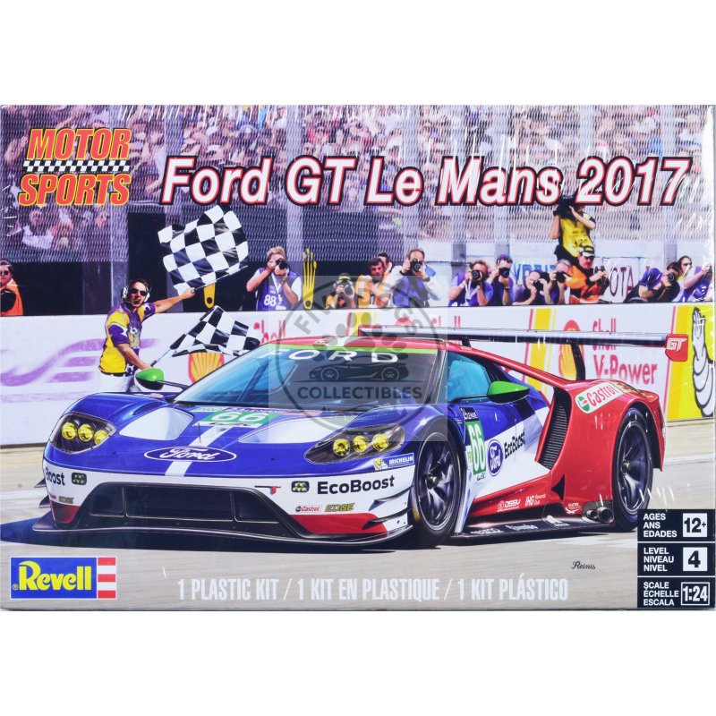 level 4 model kit ford gt "24 hours of le mans" (2017) 1/24 scale model by revell