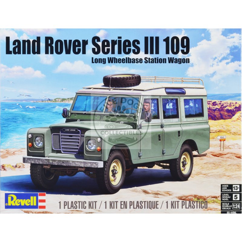 level 5 model kit land rover series iii 109 long wheelbase station wagon 1/24 scale model by revell