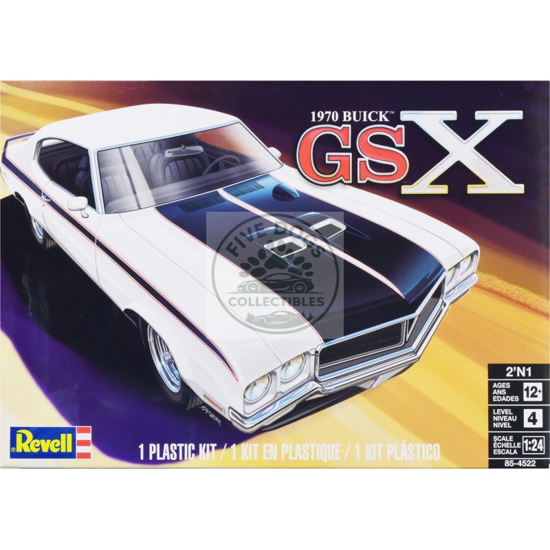 level 4 model kit 1970 buick gsx 2 in 1 kit 1/24 scale model by revell