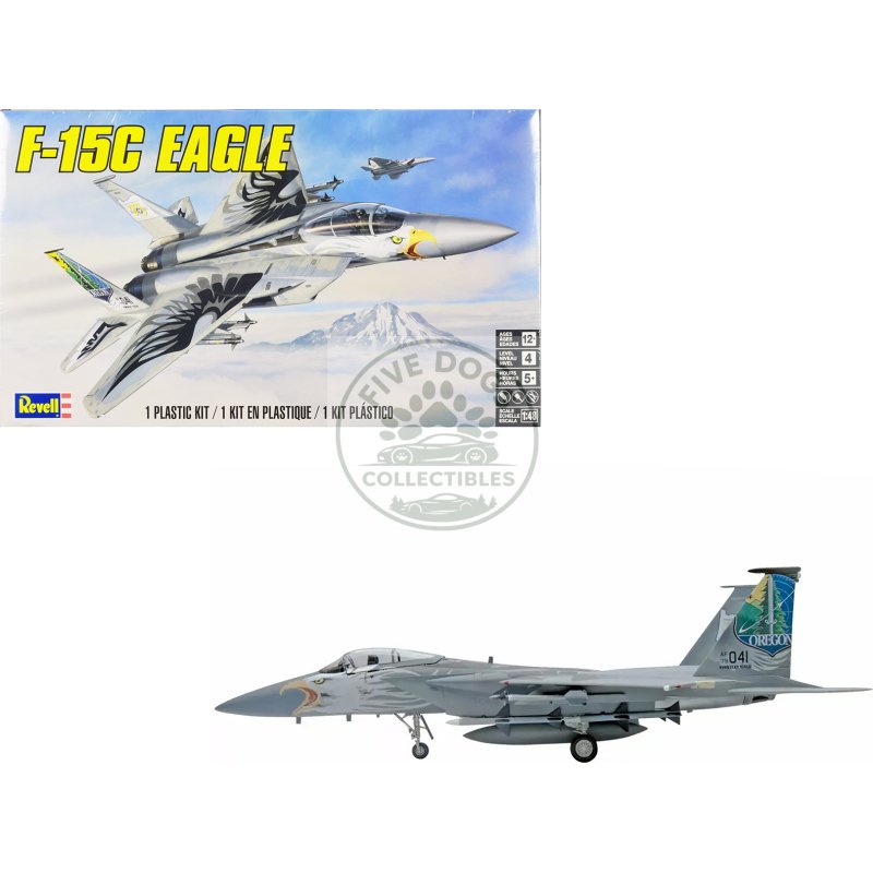 level 4 model kit mcdonnell douglas f 15c eagle fighter aircraft 1/48 scale model by revell