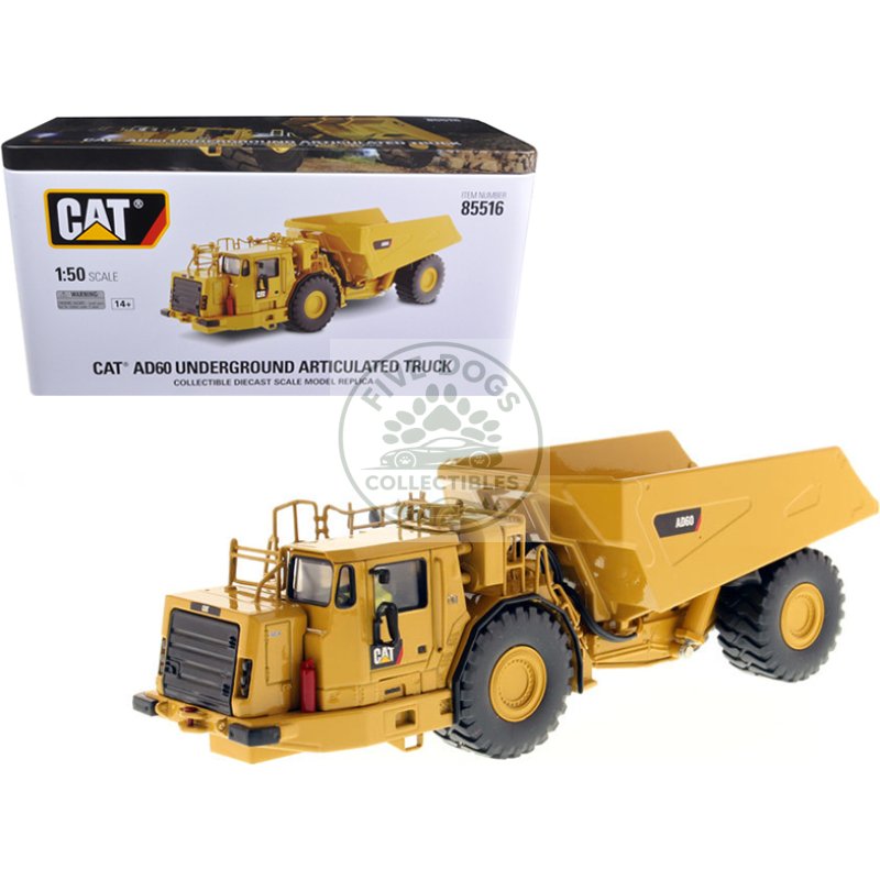 cat caterpillar ad60 articulated underground truck with operator "high line series" 1/50 diecast model by diecast masters