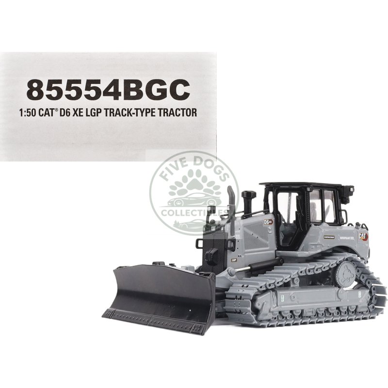 cat caterpillar d6 lgp vpat track type tractor with operator gray "centennial series" 1/50 diecast model by diecast masters