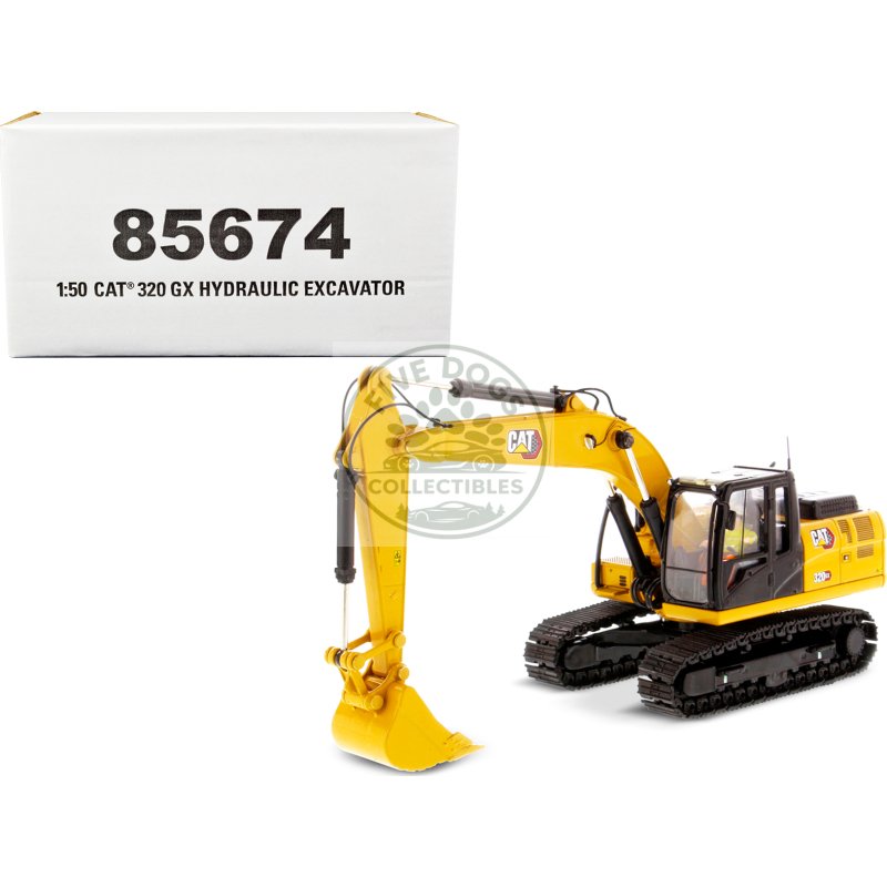 cat caterpillar 320 gx hydraulic excavator with operator "high line" series 1/50 diecast model by diecast masters