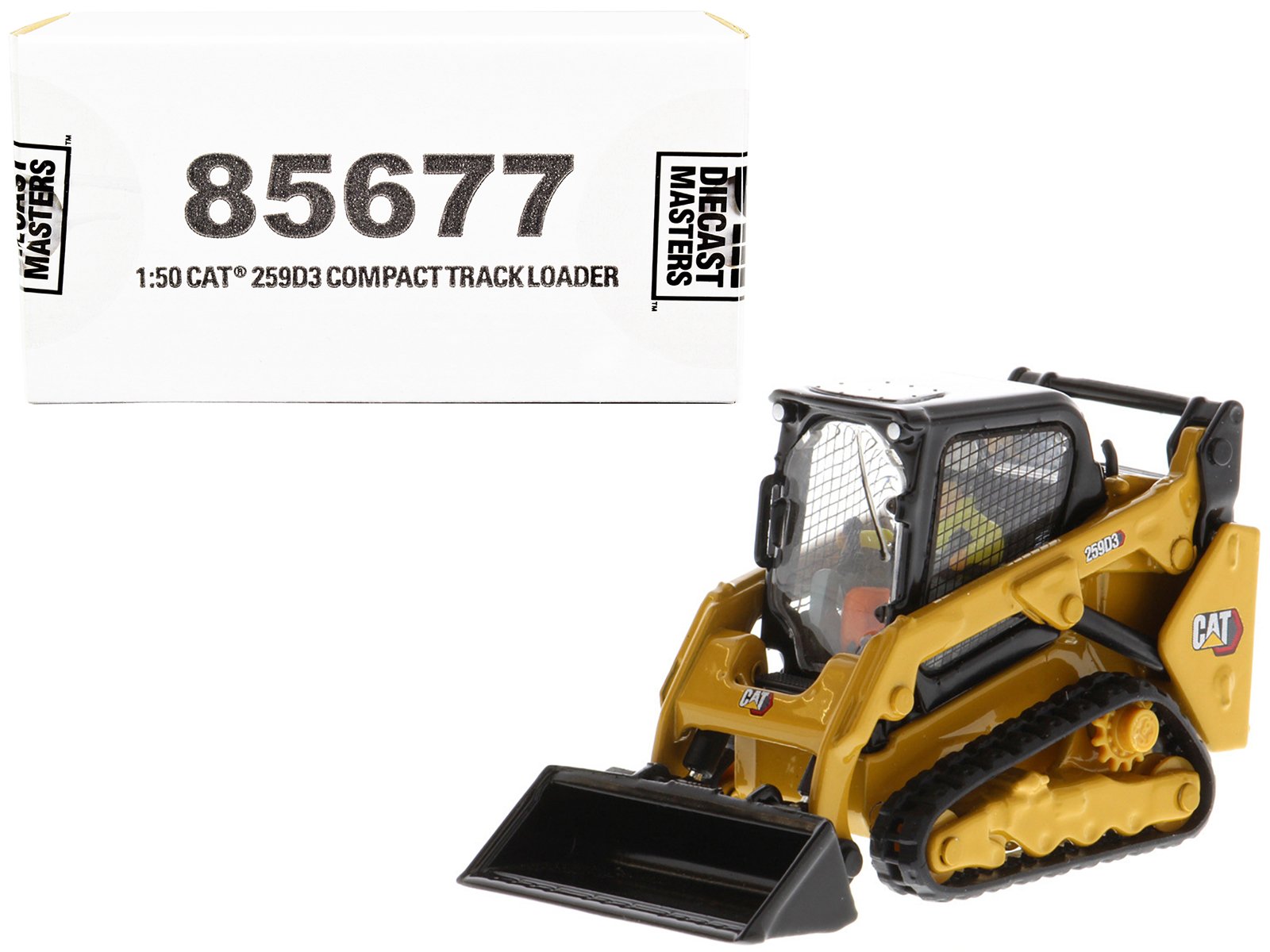 cat caterpillar 259d3 compact track loader with work tools and operator yellow "high line series" 1/50 diecast model by diecast masters cat caterpillar 259d3 compact track loader with work tools and operator yellow "high line series" 1/50 diecast model by diecast masters