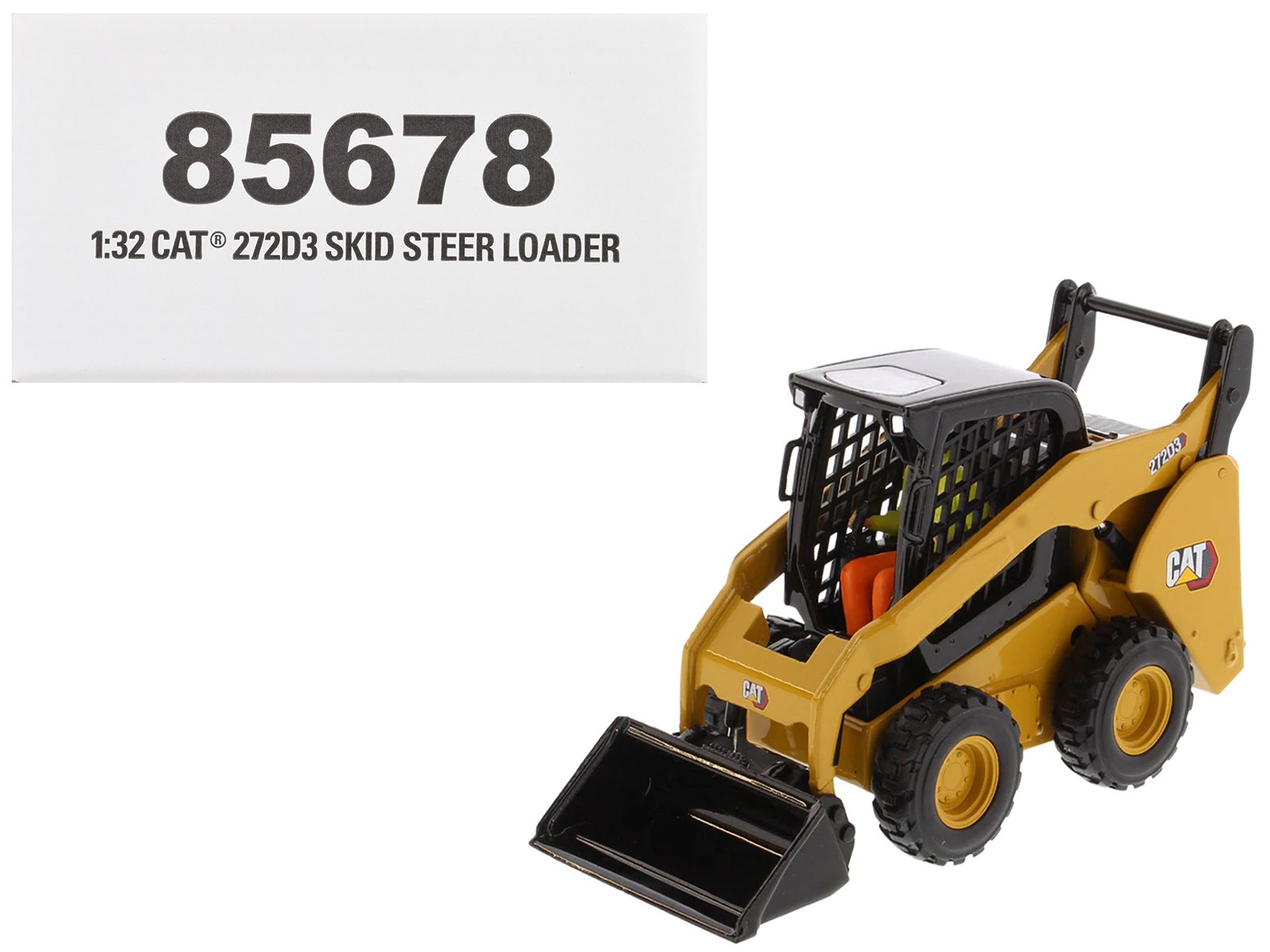 cat caterpillar 272d3 skid steer loader with operator yellow "high line" series 1/32 diecast model by diecast masters cat caterpillar 272d3 skid steer loader with operator yellow "high line" series 1/32 diecast model by diecast masters