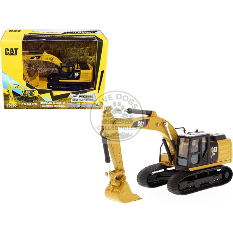 cat caterpillar 320f l hydraulic excavator "play & collect!" series 1/64 diecast model by diecast masters