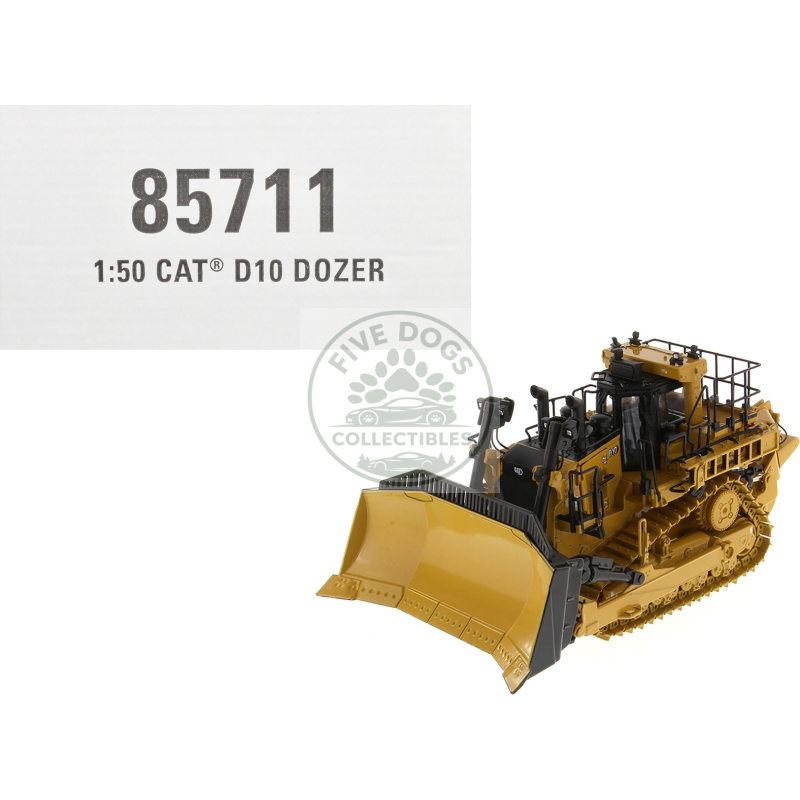 cat caterpillar d10 track type dozer yellow "high line series" 1/50 diecast model by diecast masters