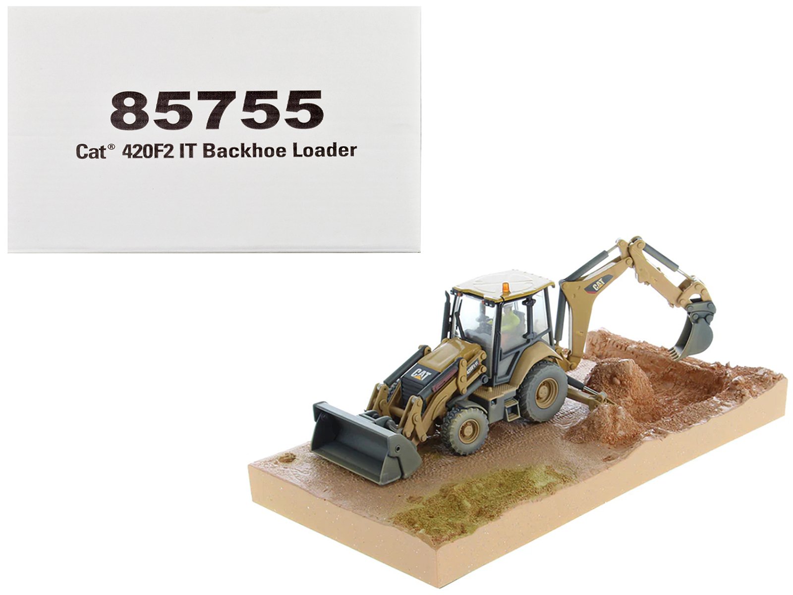 cat caterpillar 420f2 it backhoe loader with operator yellow "weathered series" 1/50 diecast model by diecast masters cat caterpillar 420f2 it backhoe loader with operator yellow "weathered series" 1/50 diecast model by diecast masters