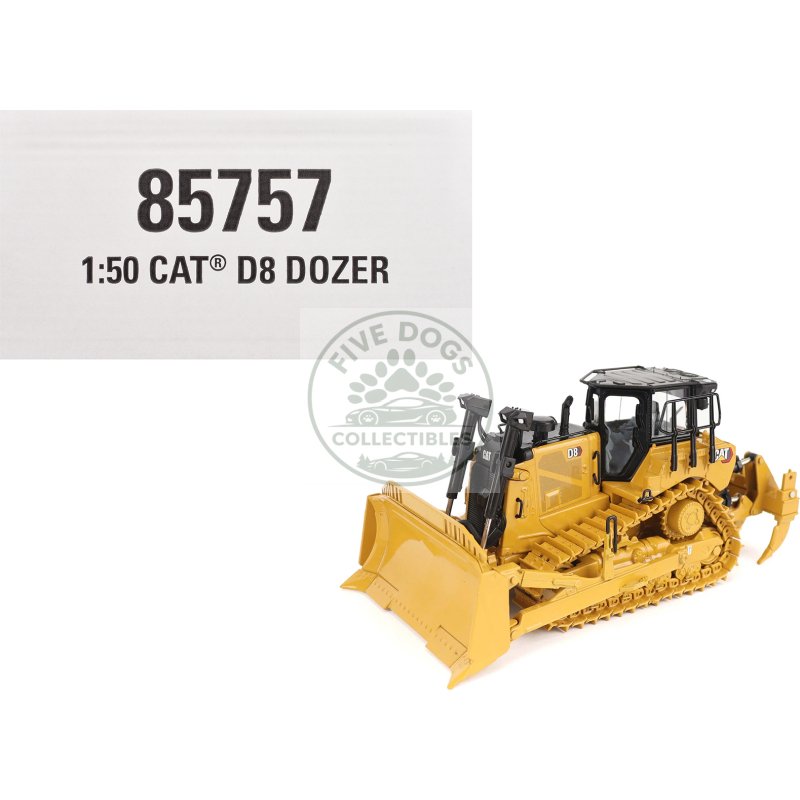 cat caterpillar d8 track type dozer (standard configuration) yellow "high line" series 1/50 diecast model by diecast masters