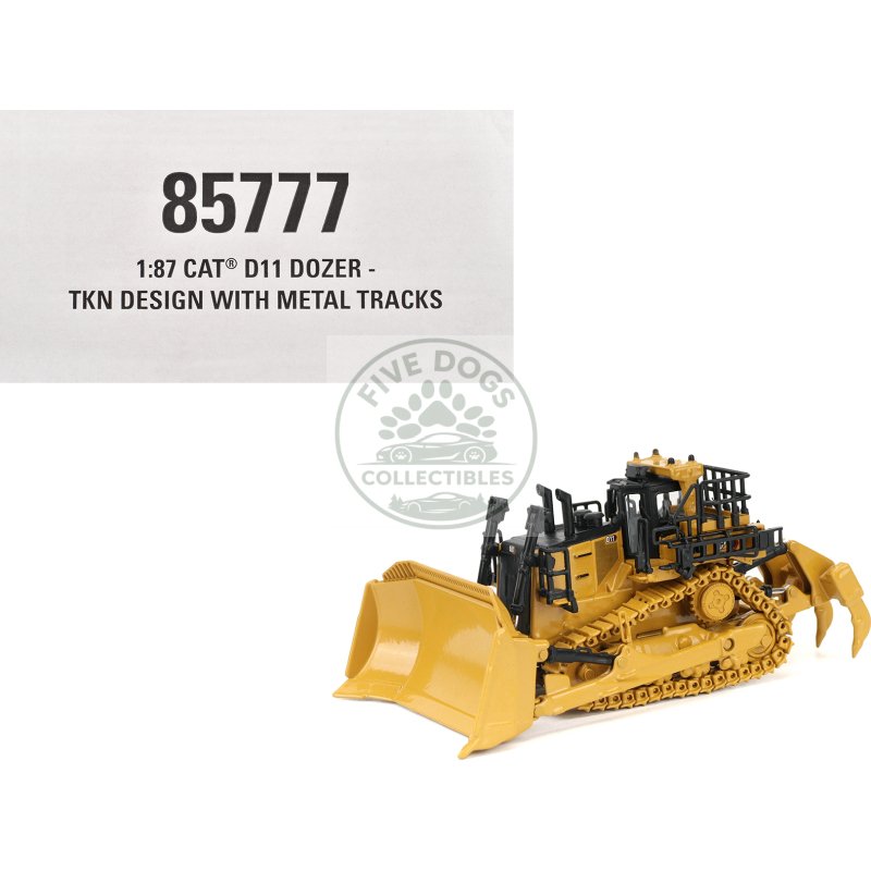 cat caterpillar d11 track type dozer tkn design yellow "high line" series 1/87 (ho) diecast model by diecast masters