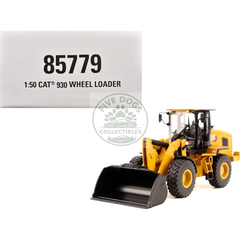 cat caterpillar 930 wheel loader with operator yellow "high line" series 1/50 diecast model by diecast masters
