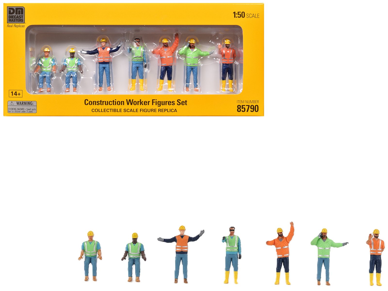 "construction workers" 7 piece figure set for 1/50 scale models by diecast masters "construction workers" 7 piece figure set for 1/50 scale models by diecast masters