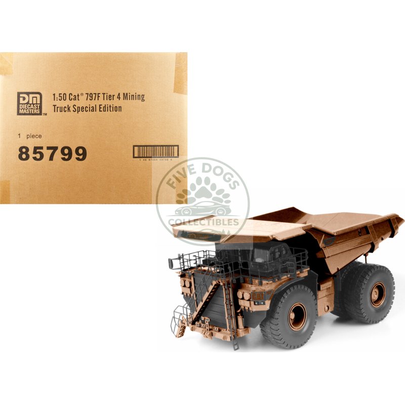 cat caterpillar 797f 4 tier mining truck copper finish special edition "commemorative" series 1/50 diecast model by diecast masters