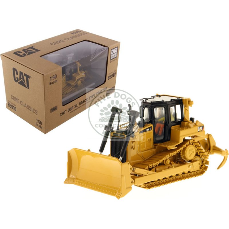 cat caterpillar d6r track type tractor with operator "core classics series" 1/50 diecast model by diecast masters