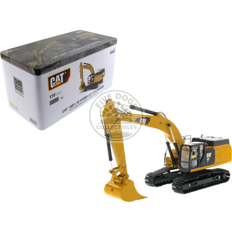 cat caterpillar 349f l xe hydraulic excavator with operator "high line" series 1/50 diecast model by diecast masters
