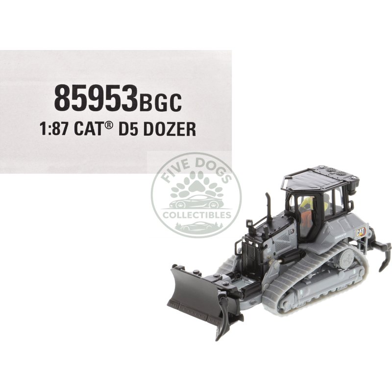 cat caterpillar d5 track type dozer "centennial" gray with operator "high line series" 1/87 (ho) diecast model by diecast masters