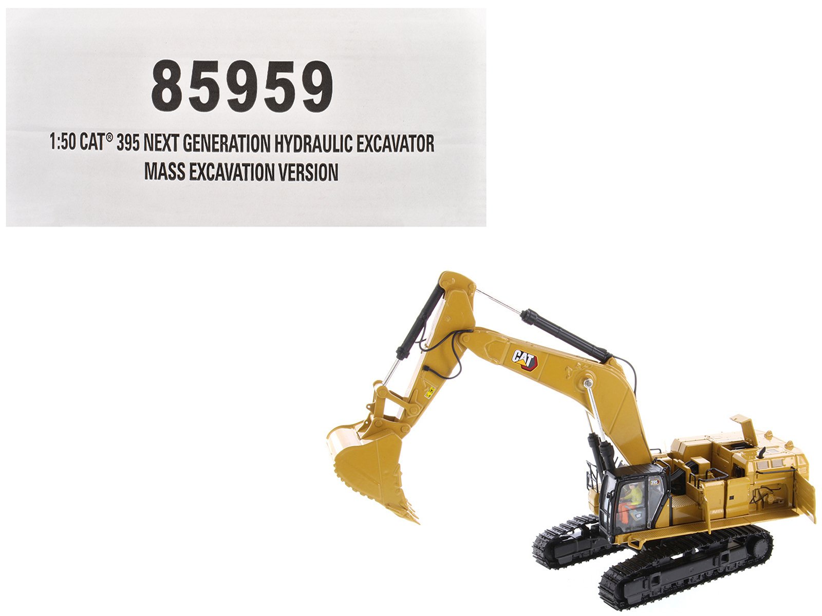cat caterpillar 395 next generation hydraulic excavator "mass excavation version" yellow "high line series" 1/50 diecast model by diecast masters cat caterpillar 395 next generation hydraulic excavator "mass excavation version" yellow "high line series" 1/50 diecast model by diecast masters