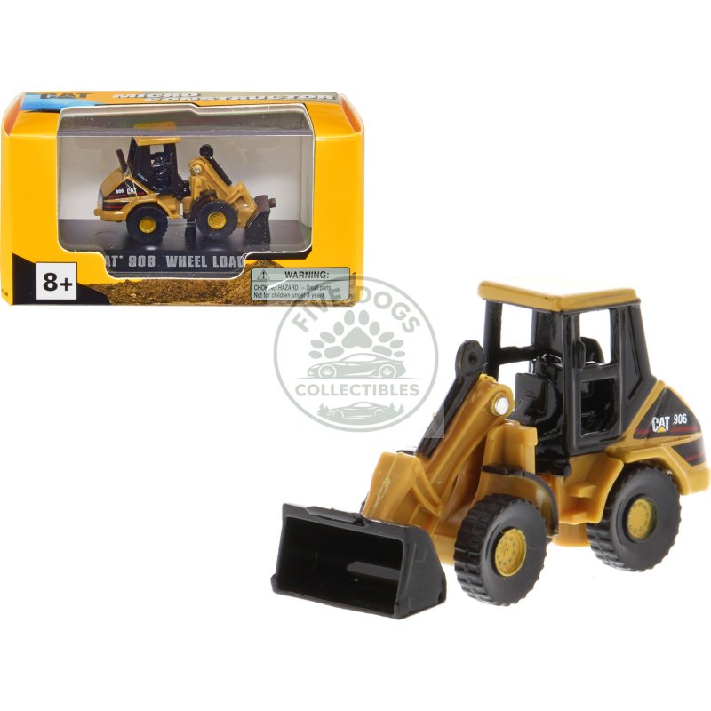 cat caterpillar 906 wheel loader yellow "micro constructor" series diecast model by diecast masters
