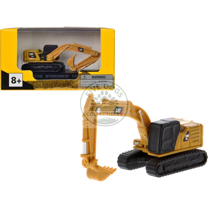 cat caterpillar 320 hydraulic excavator yellow "micro constructor" series diecast model by diecast masters