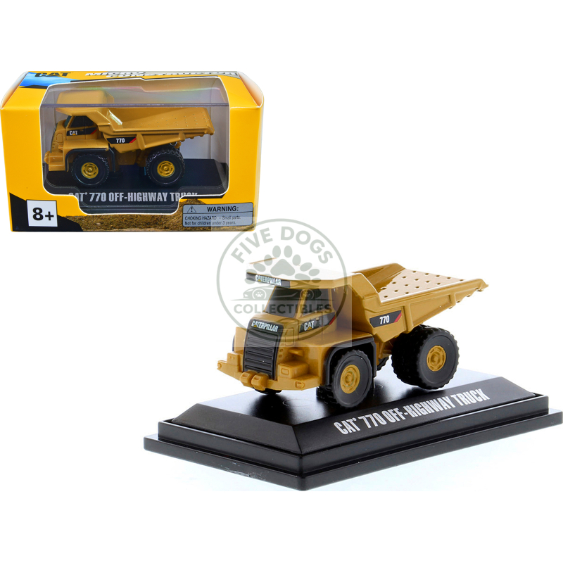 cat caterpillar 770 off–highway truck yellow "micro constructor" series diecast model by diecast masters