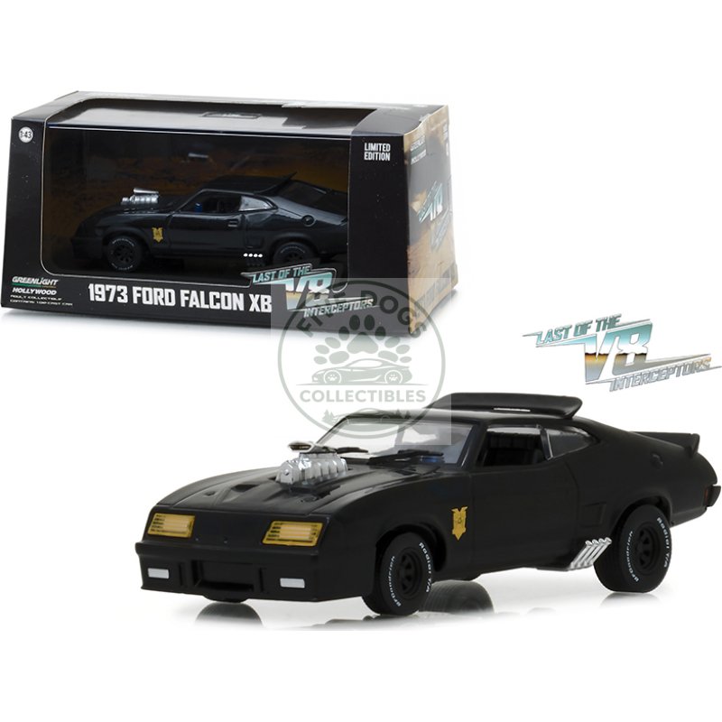1973 ford falcon xb black "last of the v8 interceptors" (1979) movie 1/43 diecast model car by greenlight