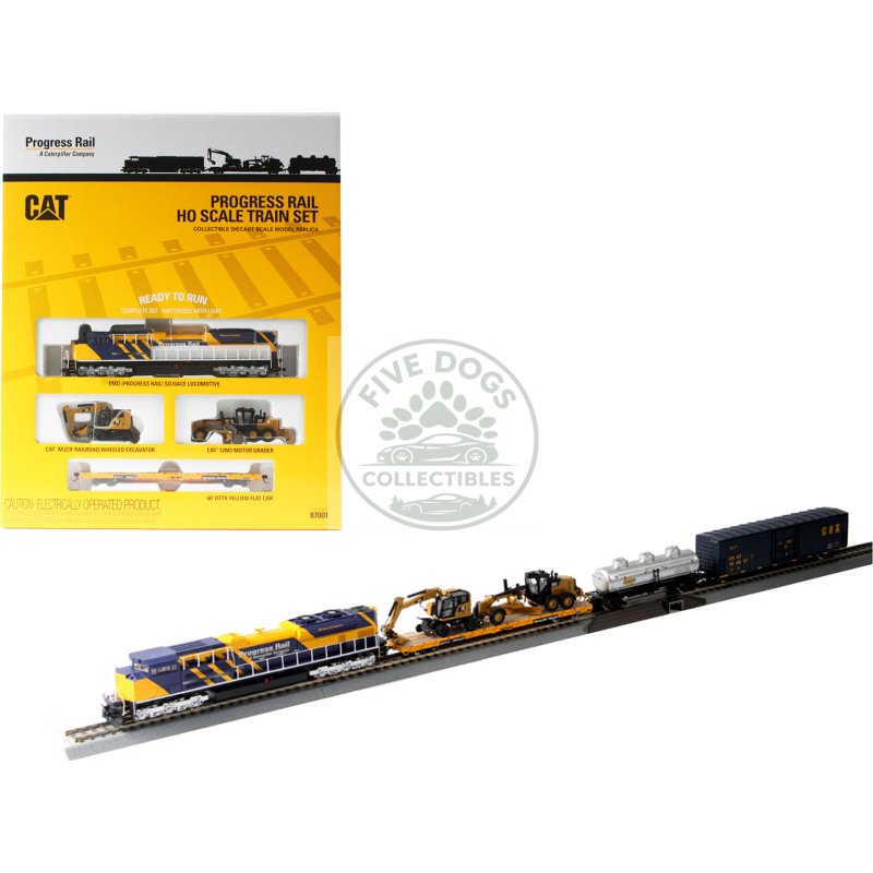progress rail 100th anniversary train set 1/87 (ho) diecast models by diecast masters