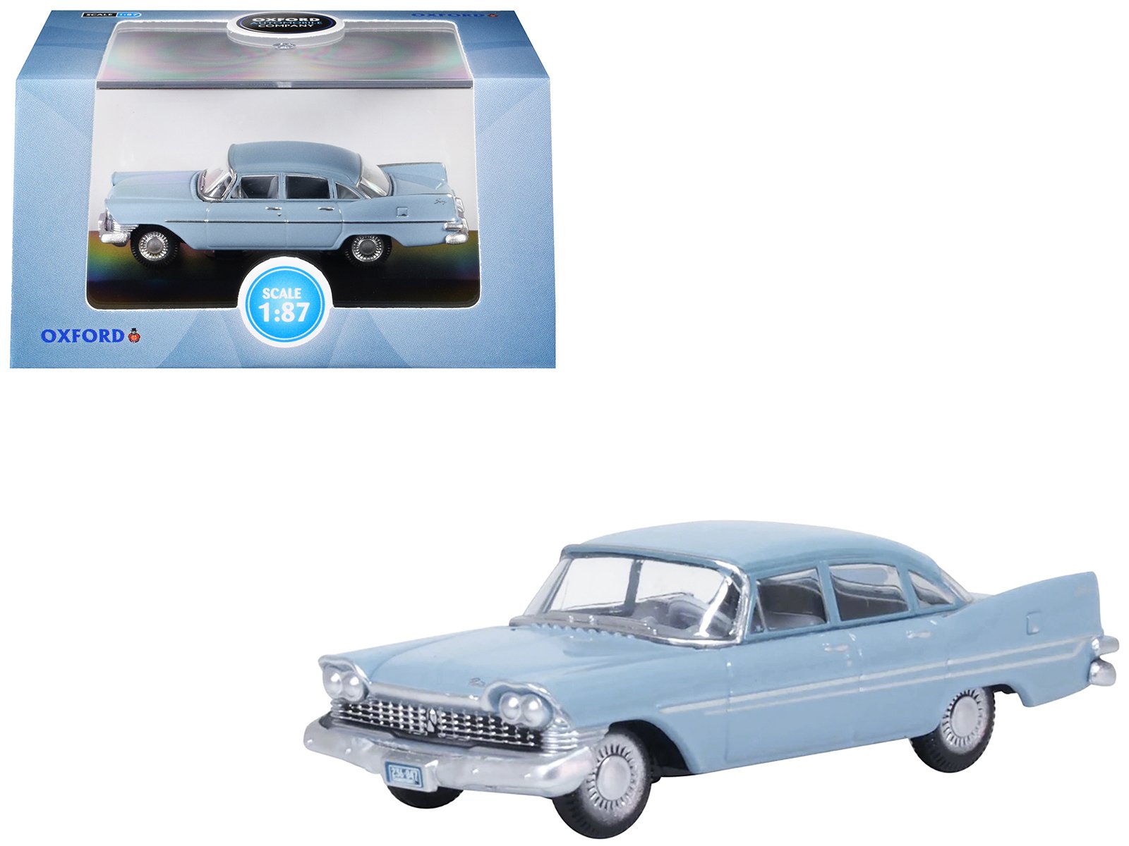1959 plymouth savoy sedan powder blue 1/87 (ho) scale diecast model car by oxford diecast 1959 plymouth savoy sedan powder blue 1/87 (ho) scale diecast model car by oxford diecast