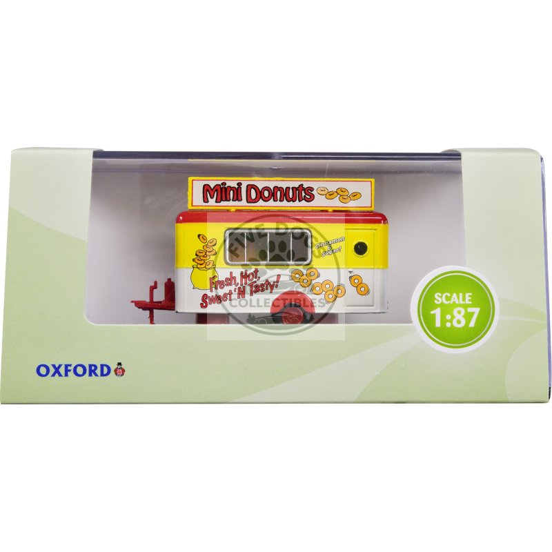 mobile food trailer "mini donuts" 1/87 (ho) scale diecast model by oxford diecast