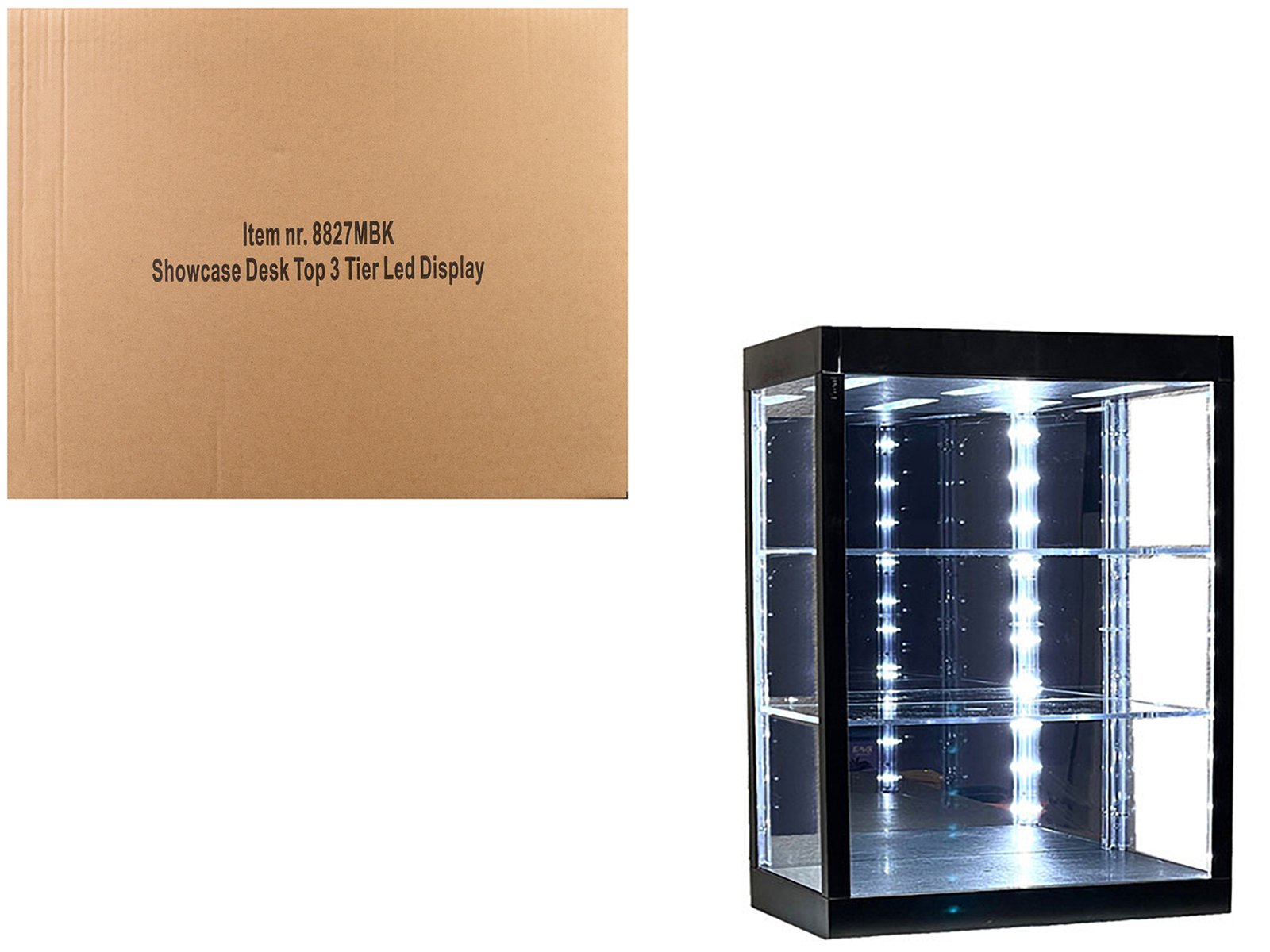 showcase 3 tier display case with mirror back panel and led lights for 1/64 1/18 scale models showcase 3 tier display case with mirror back panel and led lights for 1/64 1/18 scale models