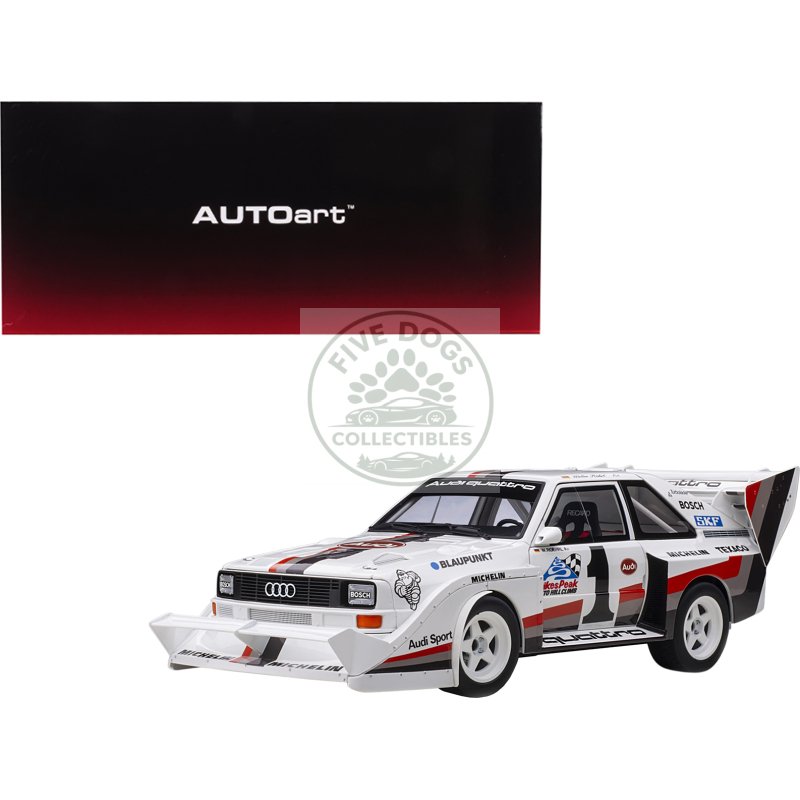 audi quattro s1 #1 walter roehrl winner pikes peak (1987) 1/18 model car by autoart