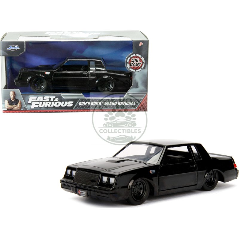 dom's buick grand national black "fast & furious" movie 1/32 diecast model car by jada