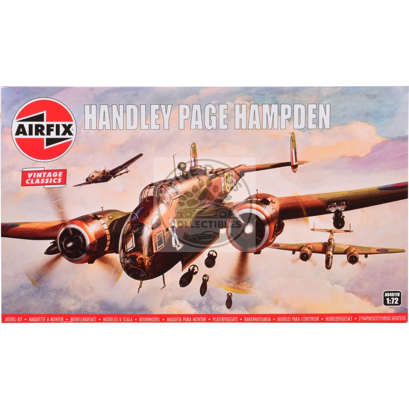level 2 model kit handley page hampden bomber aircraft 1/72 plastic model kit by airfix