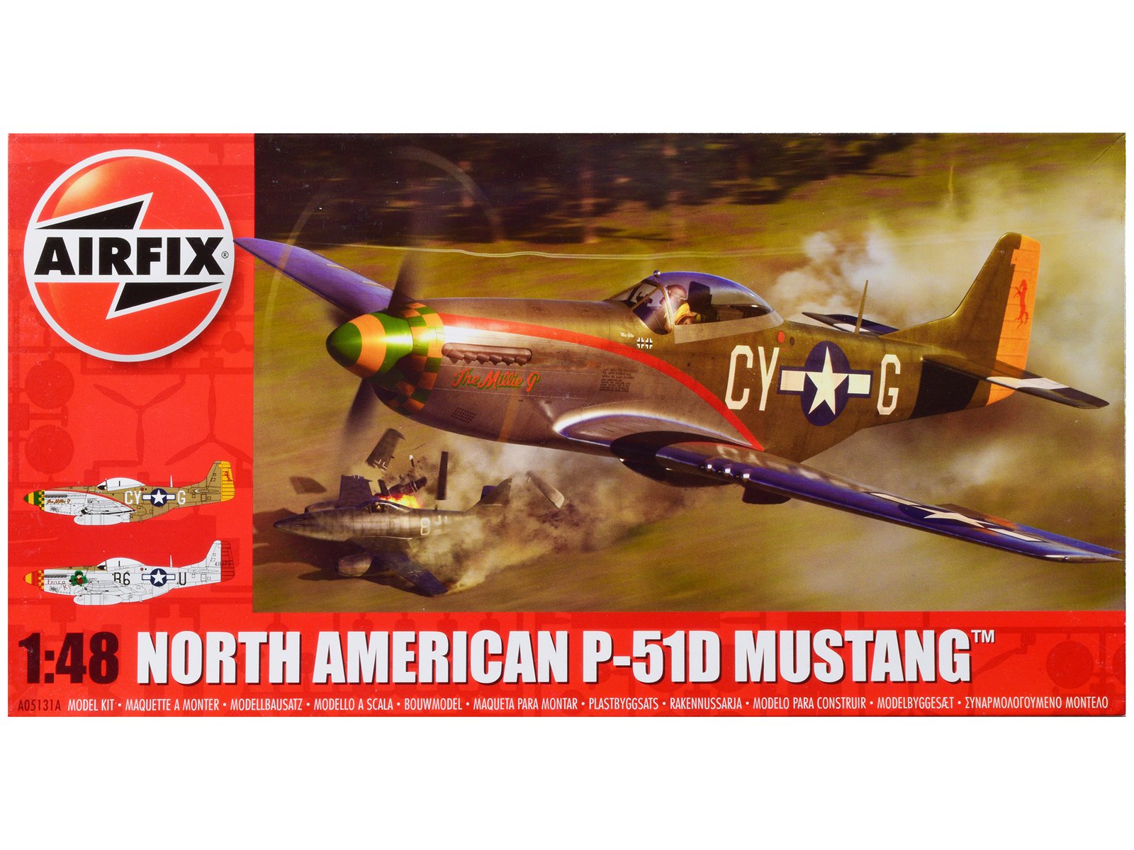 level 2 model kit north american p 51d mustang fighter aircraft with 2 scheme options 1/48 plastic model kit by airfix level 2 model kit north american p 51d mustang fighter aircraft with 2 scheme options 1/48 plastic model kit by airfix