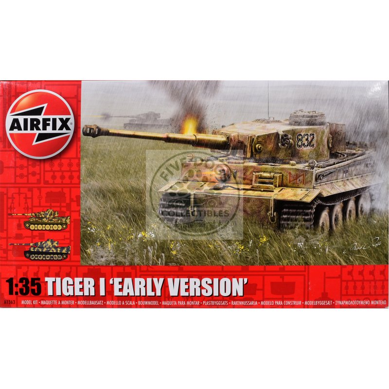 level 3 model kit german tiger i "early version" tank with 2 scheme options 1/35 plastic model kit by airfix