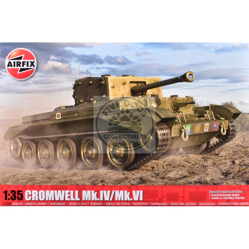 level 3 model kit cromwell mk.iv / mk.vi cruiser tank with 2 scheme options 1/35 plastic model kit by airfix