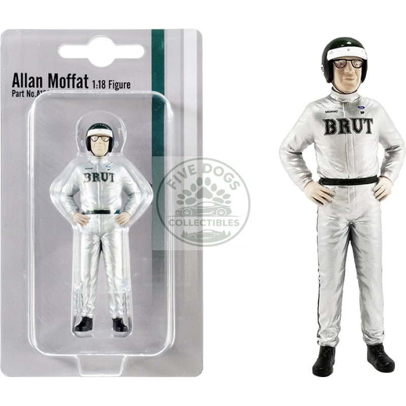 allan moffat "brut racing" driver figurine for 1/18 scale models by acme