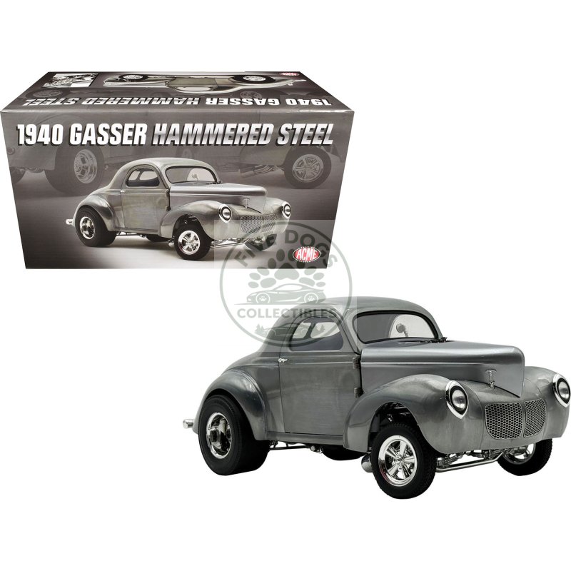 1940 gasser "hammered steel" raw metal limited edition to 306 pieces worldwide 1/18 diecast model car by acme