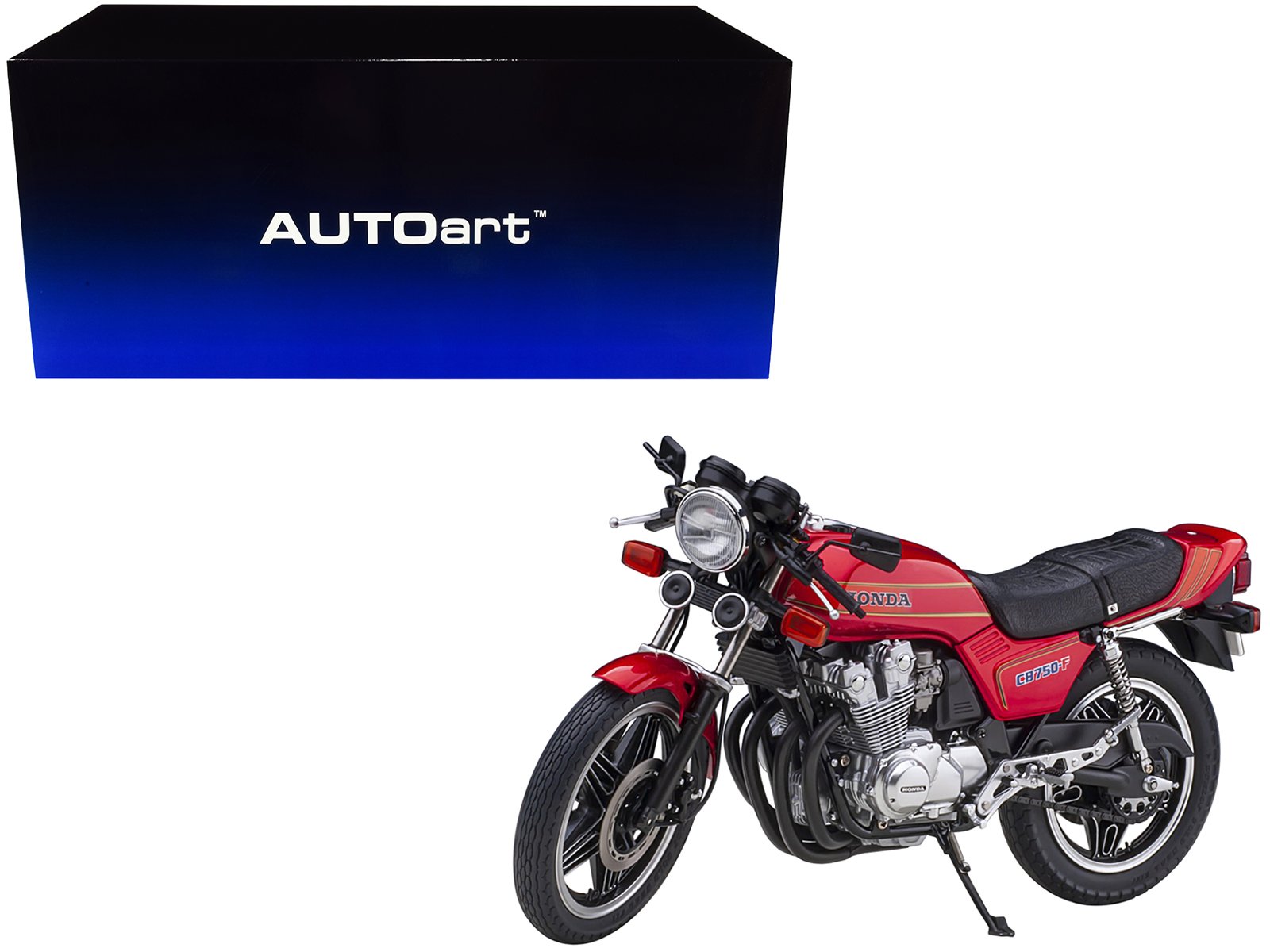 honda cb750f motorcycle red with helmet "baribari legend" (1986) ova 1/12 model by autoart honda cb750f motorcycle red with helmet "baribari legend" (1986) ova 1/12 model by autoart