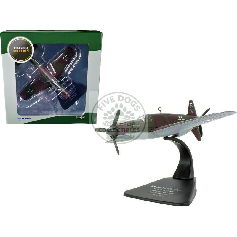 dornier do 335 "pfeil" fighter plane "udva hazy centre smithsonian museum washington dc" (captured 1945) "oxford aviation" series 1/72 diecast model airplane by oxford diecast