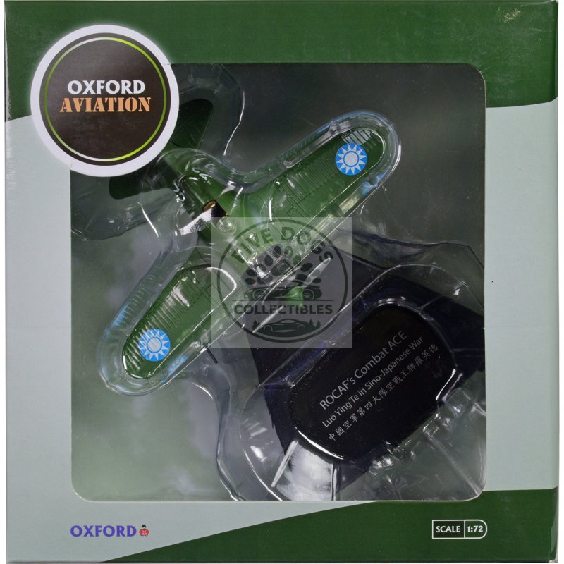 polikarpov i 16 fighter aircraft "combat ace luo ying te taiwan sino japanese war" republic of china air force "oxford aviation" series 1/72 diecast model airplane by oxford diecast