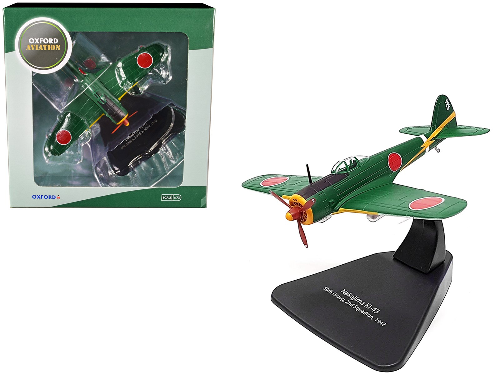 nakajima ki 43 hayabusa fighter plane 50th group 2nd squadron (1942) "oxford aviation" series 1/72 diecast model airplane by oxford diecast nakajima ki 43 hayabusa fighter plane 50th group 2nd squadron (1942) "oxford aviation" series 1/72 diecast model airplane by oxford diecast
