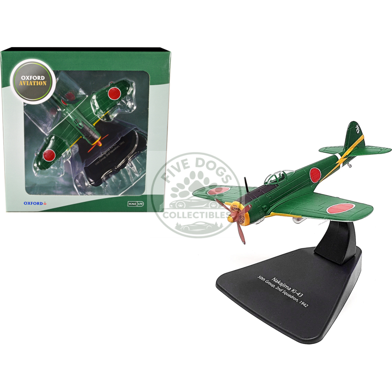 nakajima ki 43 hayabusa fighter plane 50th group 2nd squadron (1942) "oxford aviation" series 1/72 diecast model airplane by oxford diecast