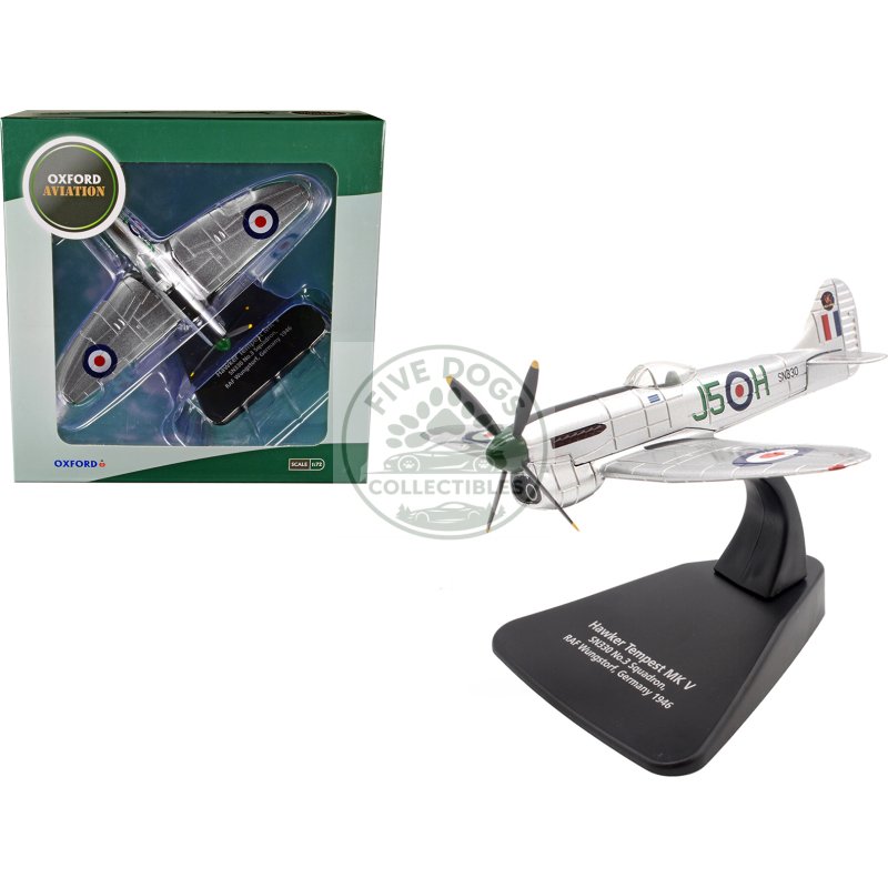 hawker tempest mk v fighter plane sn330 no.3 squadron raf wunstorf germany (1946) "oxford aviation" series 1/72 diecast model airplane by oxford diecast