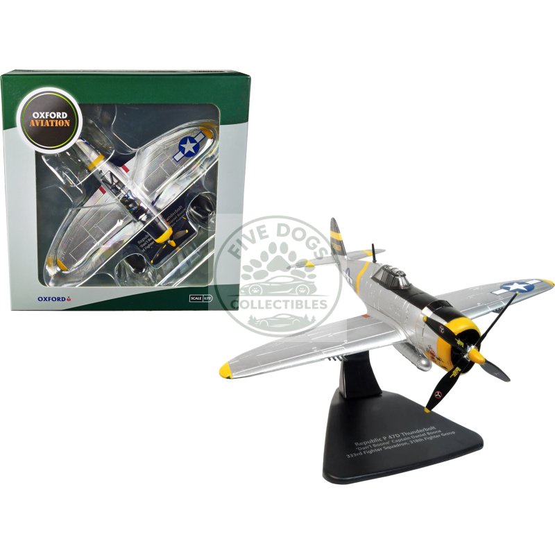 republic p 47d thunderbolt fighter plane usaaf "captain daniel boone 333rd fighter squadron 318th fighter group" "oxford aviation" series 1/72 diecast model airplane by oxford diecast