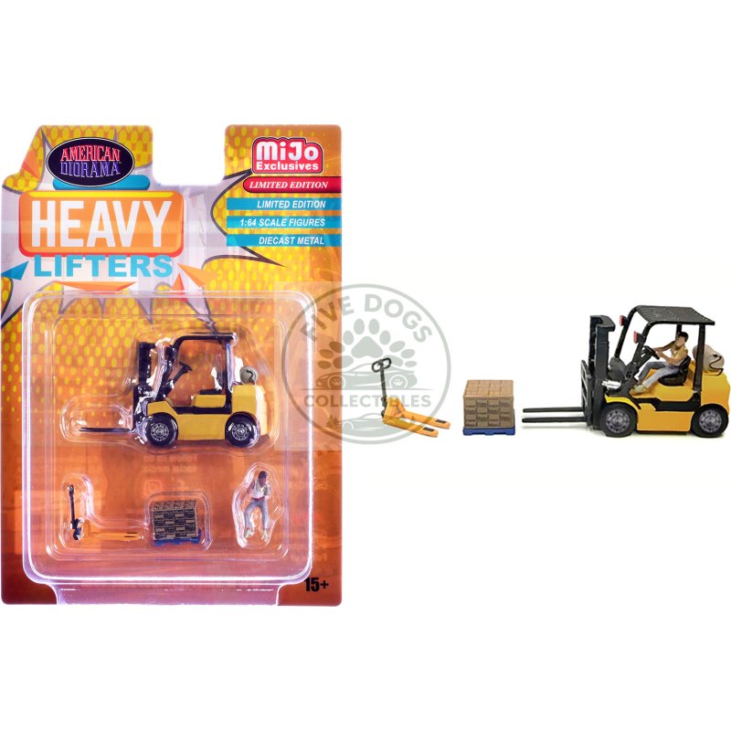 "heavy lifters" 4 piece diecast set limited edition for 1/64 scale models by american diorama