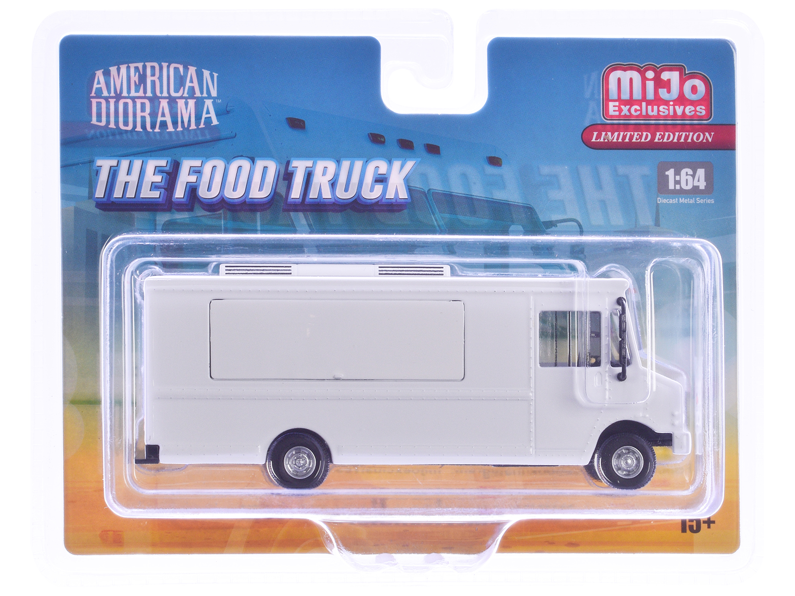 food truck plain white with graphics 1/64 diecast model by american diorama food truck plain white with graphics 1/64 diecast model by american diorama