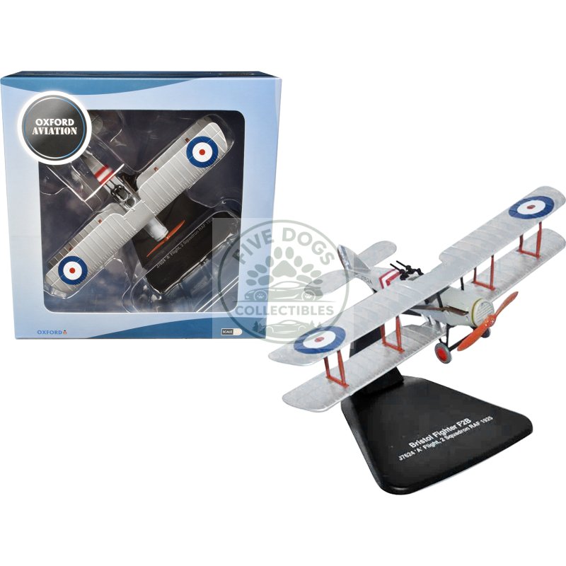 bristol f2b fighter plane "j7624 'a' flight 2 squadron raf" (1925) "oxford aviation" series 1/72 diecast model airplane by oxford diecast