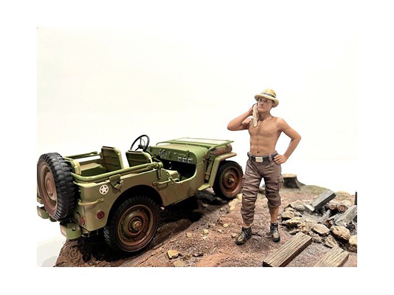 "4x4 mechanic" figure 1 for 1/18 scale models by american diorama "4x4 mechanic" figure 1 for 1/18 scale models by american diorama
