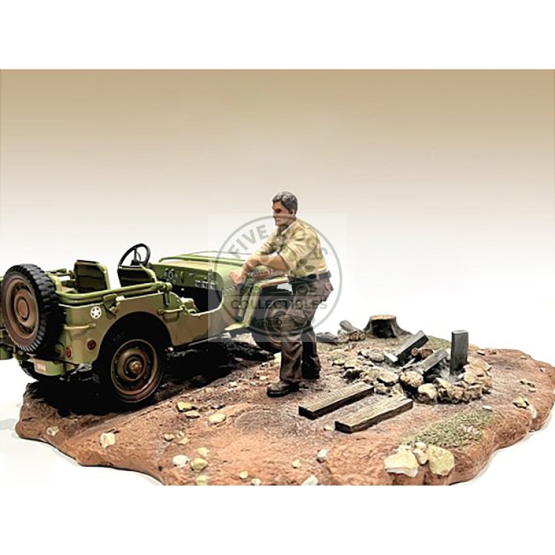 "4x4 mechanic" figure 3 for 1/18 scale models by american diorama