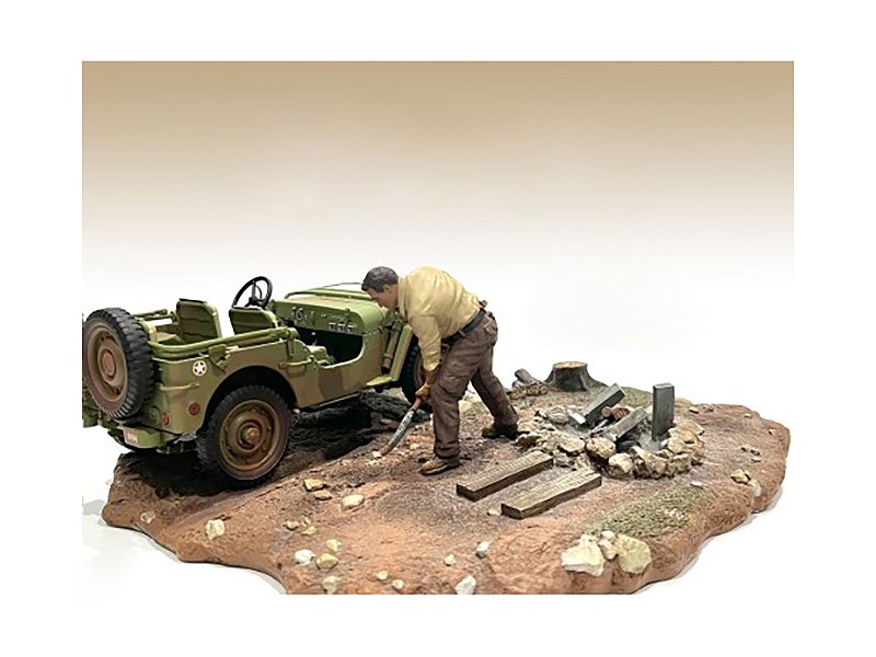 "4x4 mechanic" figure 4 for 1/18 scale models by american diorama "4x4 mechanic" figure 4 for 1/18 scale models by american diorama